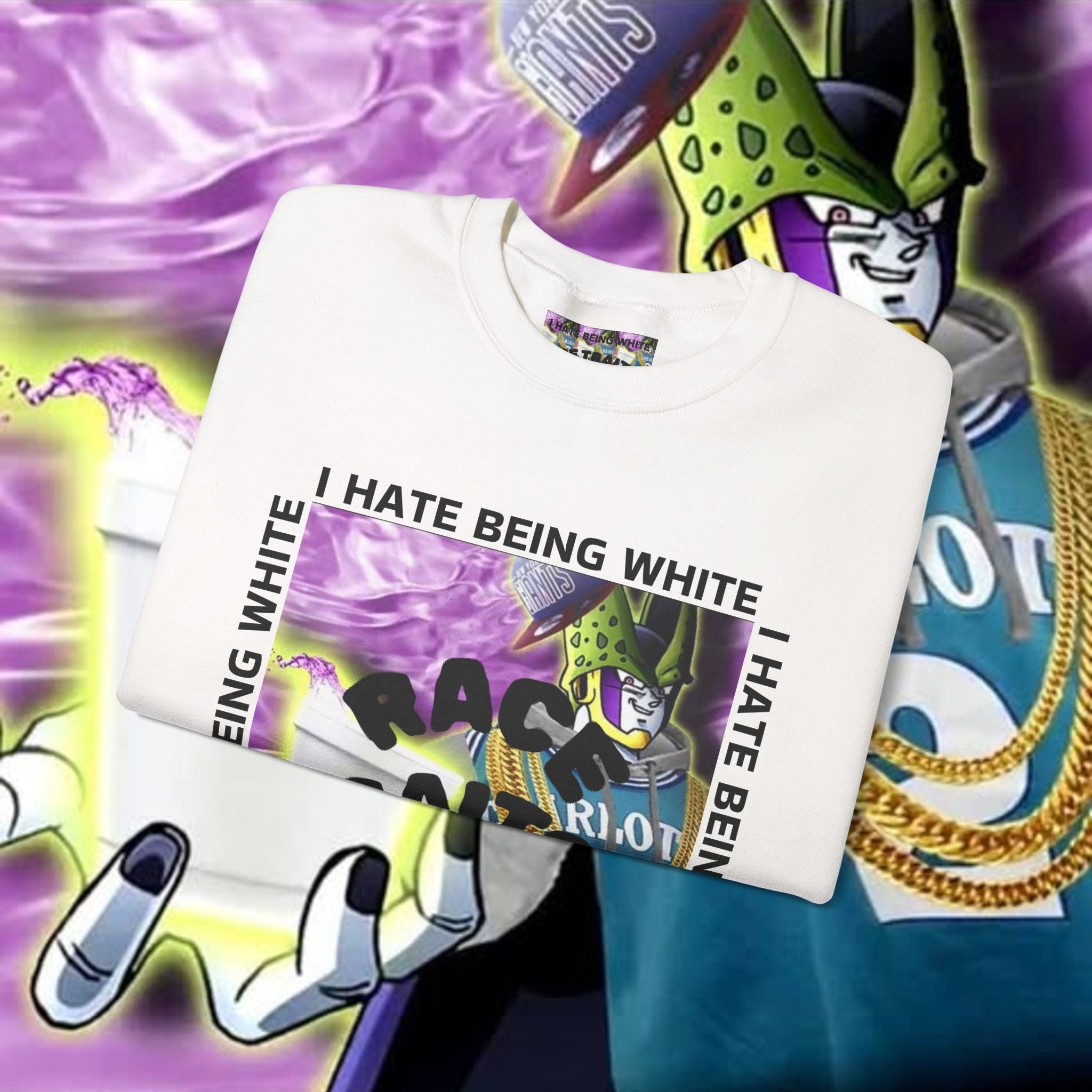 I HATE BEING WHITE - RACE TRAITOR Crewneck Sweatshirt Unisex