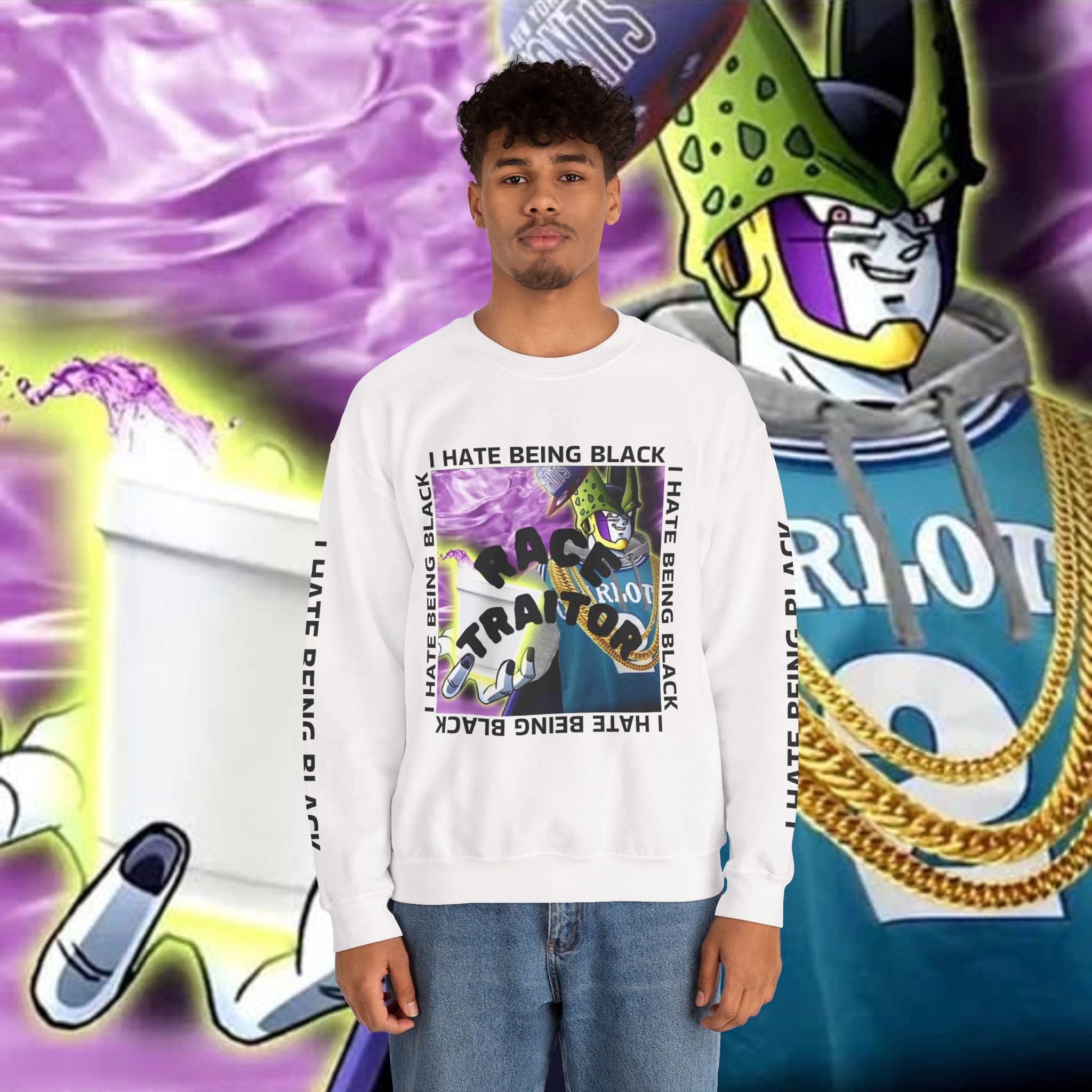 I HATE BEING BLACK - RACE TRAITOR Crewneck Sweatshirt Unisex